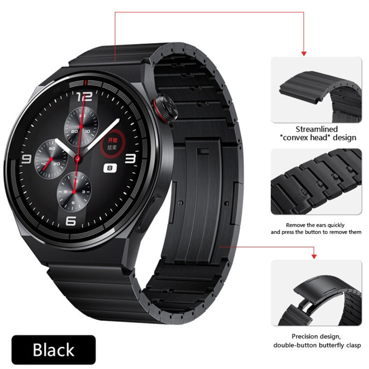 For Huawei Watch GT3 Pro 46mm Titanium Alloy Quick Release Watch Band(Black) - Watch Bands by PMC Jewellery | Online Shopping South Africa | PMC Jewellery