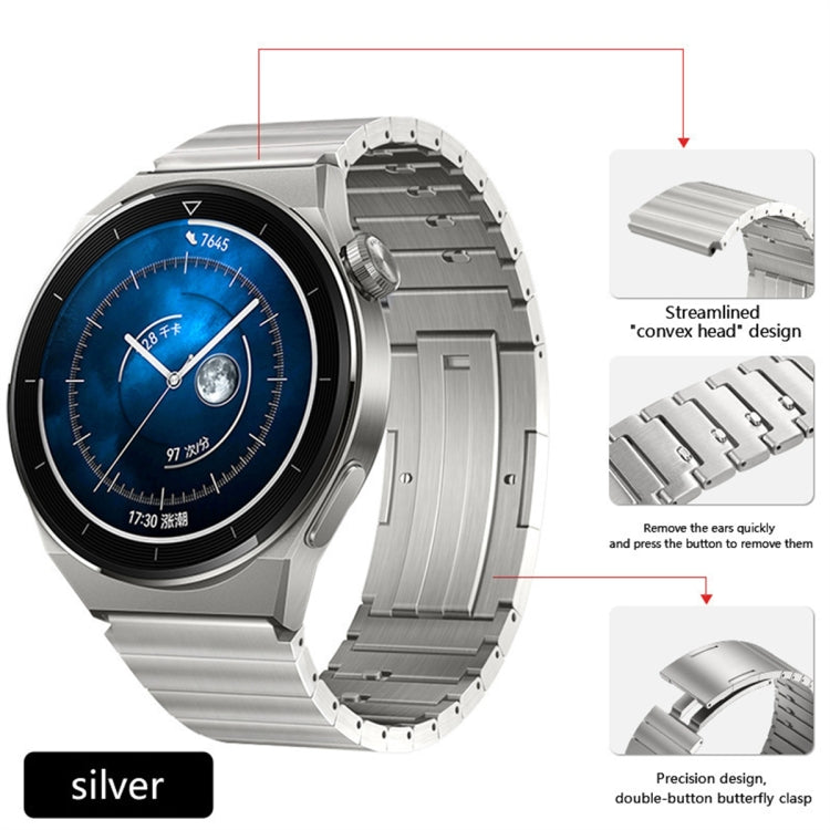 For Huawei Watch GT 2e Titanium Alloy Quick Release Watch Band(Silver) - Watch Bands by PMC TechLife | Online Shopping South Africa | PMC TechLife
