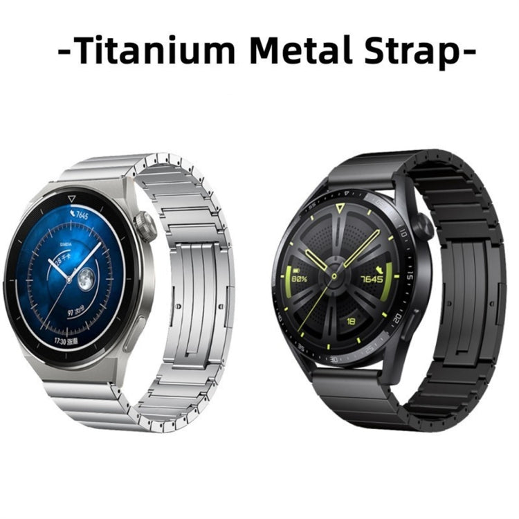 For Huawei Watch GT 42mm / 46mm One Bead Titanium Alloy Watch Band(Black) - Watch Bands by PMC Jewellery | Online Shopping South Africa | PMC Jewellery