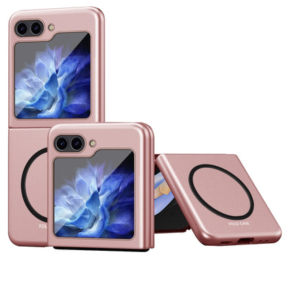 For Samsung Galaxy Z Flip5 5G Skin Feel Magnetic Shockproof Protective Phone Case(Pink) - Galaxy Z Flip5 Cases by PMC Jewellery | Online Shopping South Africa | PMC Jewellery