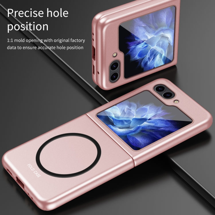 For Samsung Galaxy Z Flip5 5G Skin Feel Magnetic Shockproof Protective Phone Case(Pink) - Galaxy Z Flip5 Cases by PMC Jewellery | Online Shopping South Africa | PMC Jewellery