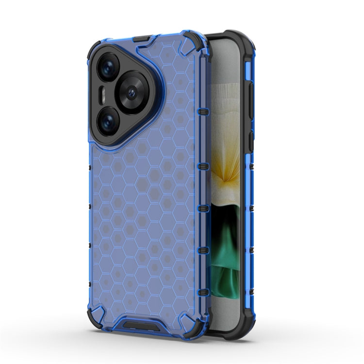 For Huawei Pura 70 Shockproof Honeycomb Phone Case(Blue) - Huawei Cases by PMC Jewellery | Online Shopping South Africa | PMC Jewellery | Buy Now Pay Later Mobicred