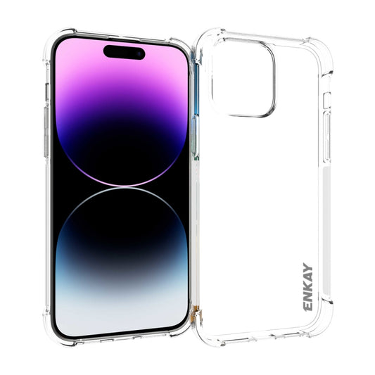 For iPhone 15 Pro Max ENKAY Hat-Prince Transparent TPU Shockproof Phone Case - iPhone 15 Pro Max Cases by ENKAY | Online Shopping South Africa | PMC Jewellery | Buy Now Pay Later Mobicred