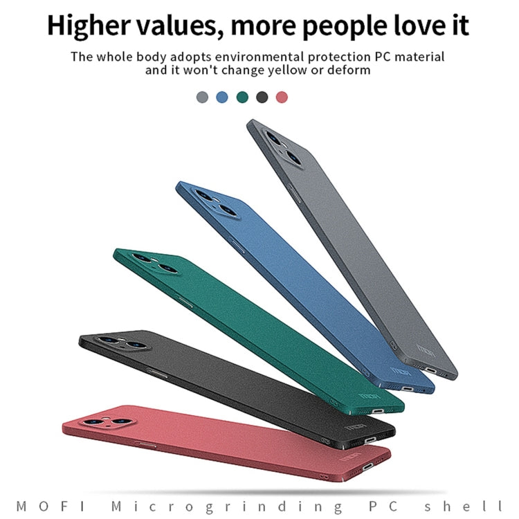 For iPhone 15 Pro Max MOFI Fandun Series Frosted PC Ultra-thin All-inclusive Phone Case(Blue) - iPhone 15 Pro Max Cases by MOFI | Online Shopping South Africa | PMC TechLife