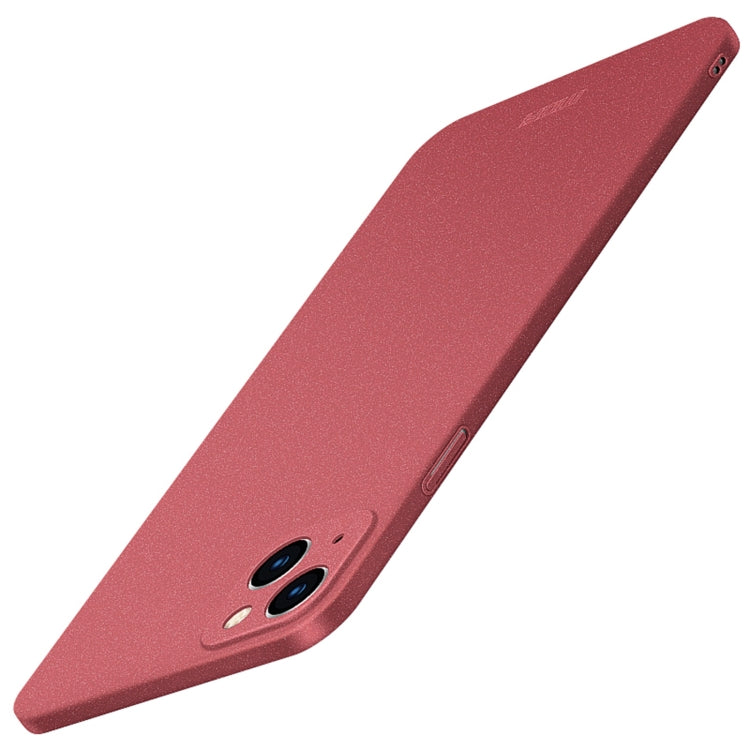 For iPhone 15 Plus  MOFI Fandun Series Frosted PC Ultra-thin All-inclusive Phone Case(Red) - More iPhone Cases by MOFI | Online Shopping South Africa | PMC Jewellery