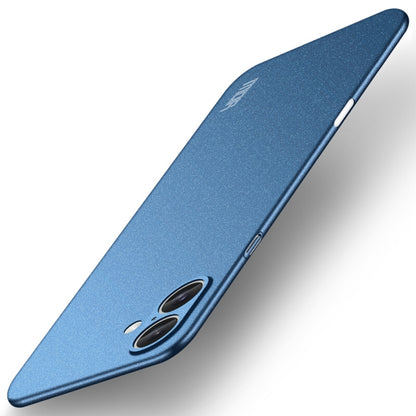 For iPhone 16 MOFI Fandun Series Frosted PC Ultra-thin All-inclusive Phone Case(Blue) - iPhone 16 Cases by MOFI | Online Shopping South Africa | PMC Jewellery | Buy Now Pay Later Mobicred