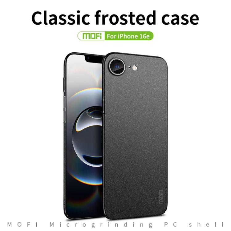 For iPhone 16e MOFI Fandun Series Frosted PC Ultra-thin All-inclusive Phone Case(Black) - free shipping - PMc TechLife - Order now!