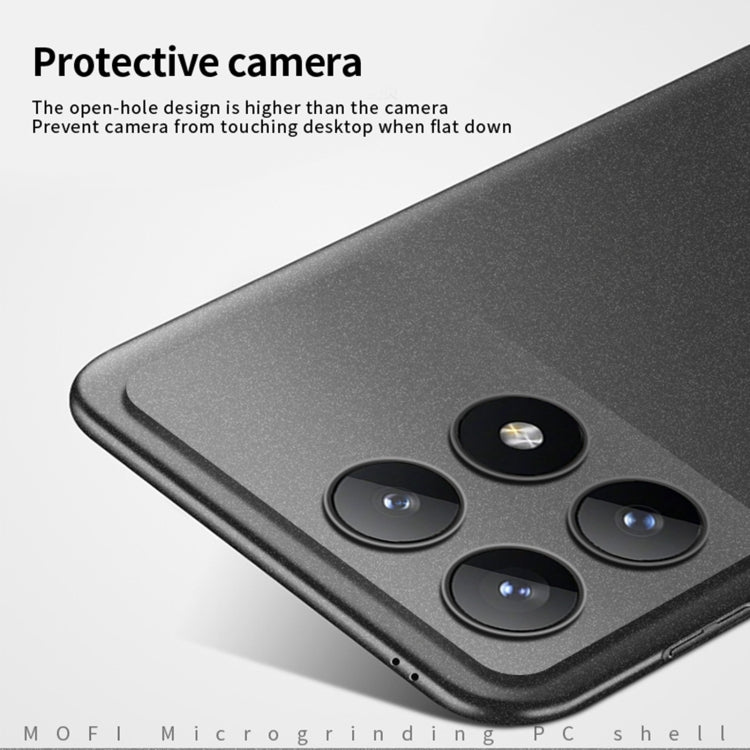 For Xiaomi Redmi K70 / K70 Pro MOFI Fandun Series Frosted PC Ultra-thin All-inclusive Phone Case(Black) - K70 Pro Cases by MOFI | Online Shopping South Africa | PMC Jewellery | Buy Now Pay Later Mobicred