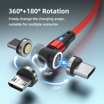 ENKAY 3 in 1 3A USB to Type-C / 8 Pin / Micro USB Magnetic 540 Degrees Rotating Fast Charging Cable, Length:2m(Black) - Charging Cable & Head by ENKAY | Online Shopping South Africa | PMC Jewellery | Buy Now Pay Later Mobicred