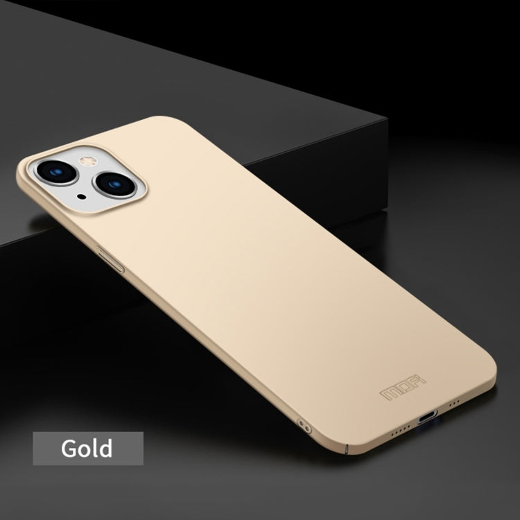 For iPhone 15 Pro MOFI Frosted PC Ultra-thin Hard Phone Case(Gold) - iPhone 15 Pro Cases by MOFI | Online Shopping South Africa | PMC TechLife | Buy Now Pay Later Mobicred