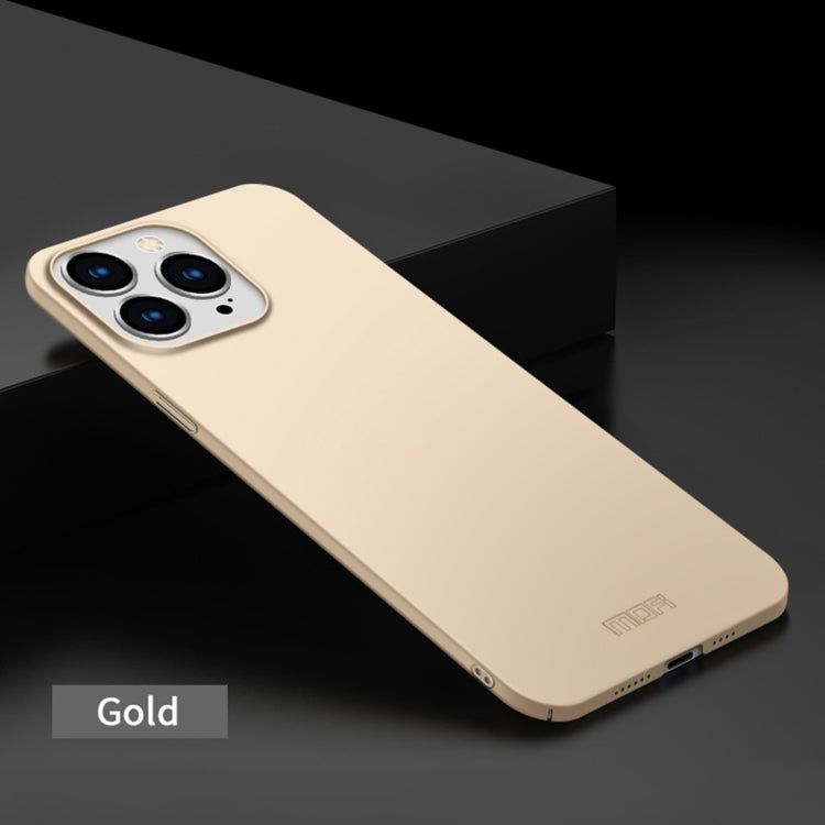 For iPhone 15 Pro Max MOFI Frosted PC Ultra-thin Hard Phone Case(Gold) - free shipping - PMC TechLife - Order now!