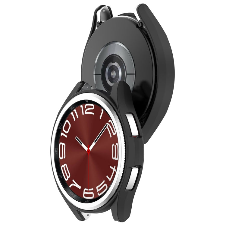 For Samsung Galaxy Watch 6 Classic 43mm Half Coverage Hollow PC Watch Protective Case(Black) - free shipping - PMC TechLife - Order now!