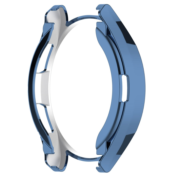 For Samsung Galaxy Watch6 Classic 43mm Electroplated TPU Half Pack Hollow Watch Protective Case(Blue) - Watch Cases by PMC TechLife | Online Shopping South Africa | PMC TechLife | Buy Now Pay Later Mobicred