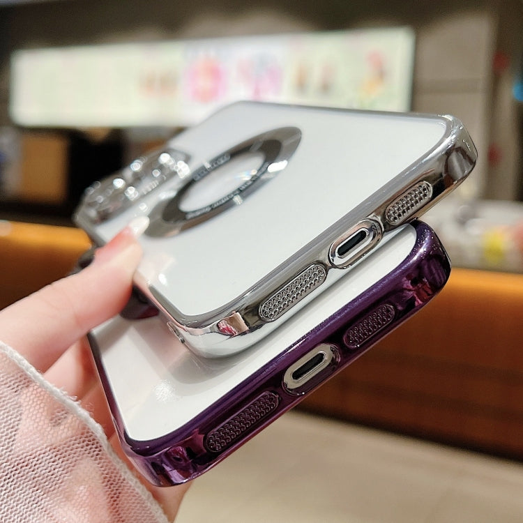 For iPhone 16 Electroplating Magsafe TPU Phone Case(Silvery) - iPhone 16 Cases by PMC Jewellery | Online Shopping South Africa | PMC Jewellery | Buy Now Pay Later Mobicred