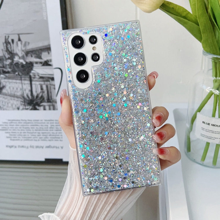 For Samsung Galaxy S24+ 5G Glitter Sequins Epoxy TPU Phone Case(Silver) - Galaxy S24+ 5G Cases by PMC TechLife | Online Shopping South Africa | PMC TechLife