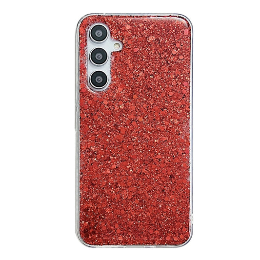 For Samsung Galaxy S24+ 5G Glitter Sequins Epoxy TPU Phone Case(Red) - Galaxy S24+ 5G Cases by PMC Jewellery | Online Shopping South Africa | PMC Jewellery