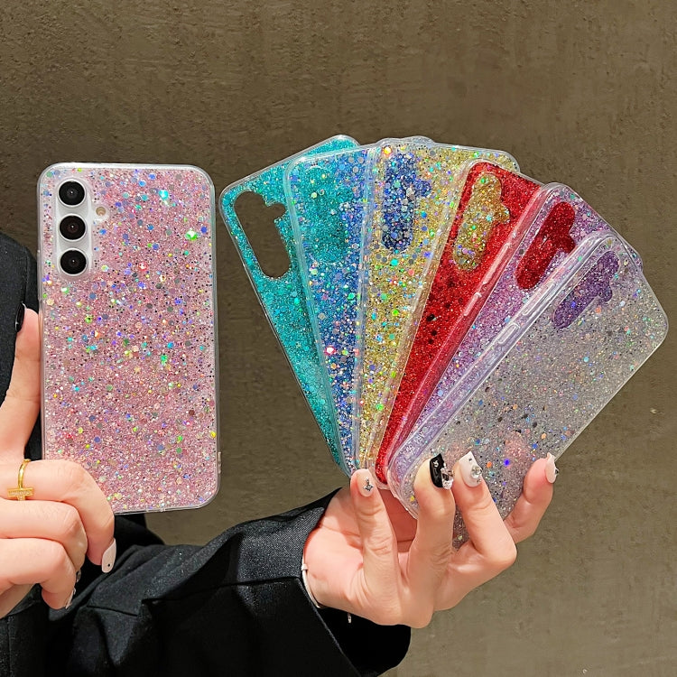 For Samsung Galaxy S24+ 5G Glitter Sequins Epoxy TPU Phone Case(Silver) - Galaxy S24+ 5G Cases by PMC Jewellery | Online Shopping South Africa | PMC Jewellery