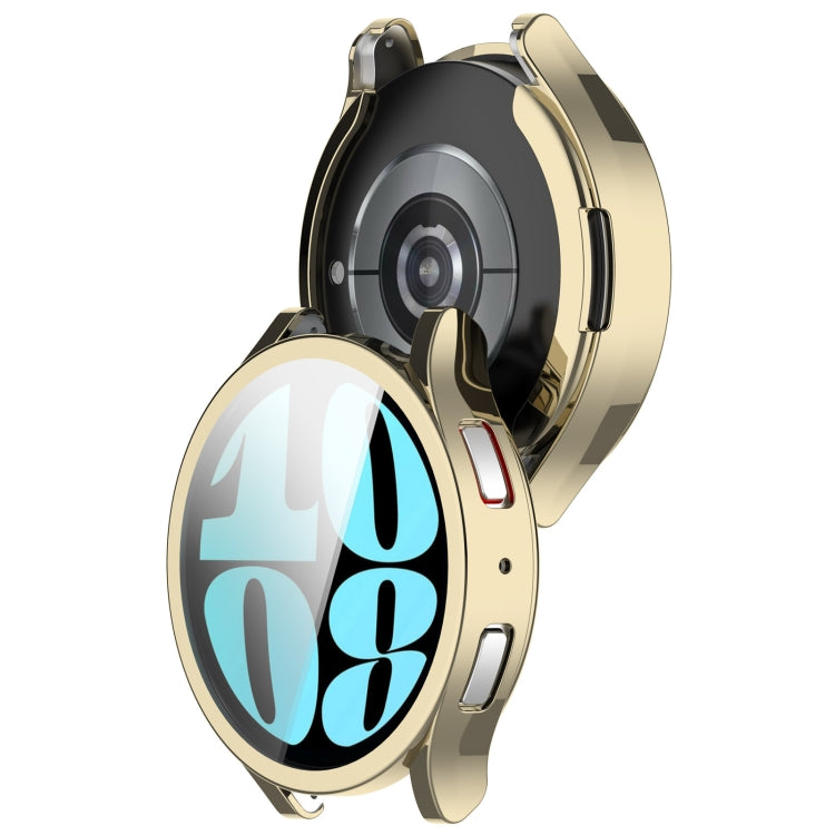 For Samsung Galaxy Watch6 44mm Full Coverage TPU Electroplated Watch Protective Case(Gold) - Watch Cases by PMC TechLife | Online Shopping South Africa | PMC TechLife