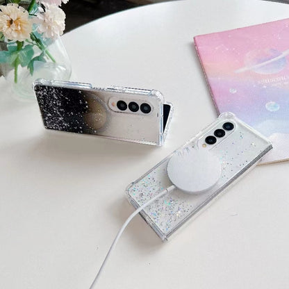 For Samsung Galaxy Z Fold5 Magsafe Glitter TPU Phone Protective Case(White) - Galaxy Z Fold5 Cases by PMC Jewellery | Online Shopping South Africa | PMC Jewellery