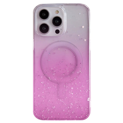 For iPhone 13 Pro MagSafe Glitter Hybrid Clear TPU Phone Case(Pink) - iPhone 13 Pro Cases by PMC Jewellery | Online Shopping South Africa | PMC Jewellery