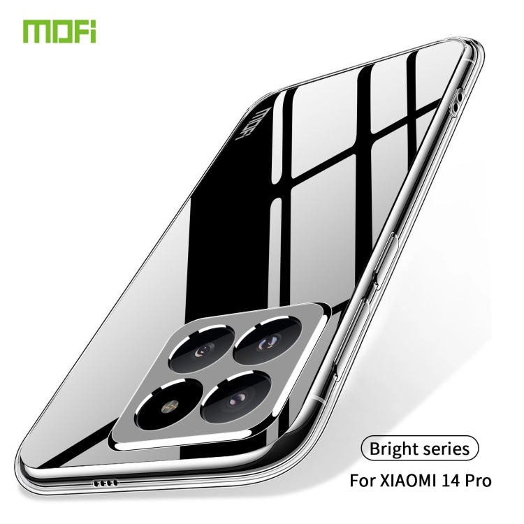 For Xiaomi 14 Pro MOFI Ming Series Ultra-thin TPU Phone Case(Transparent) - 14 Pro Cases by MOFI | Online Shopping South Africa | PMC Jewellery