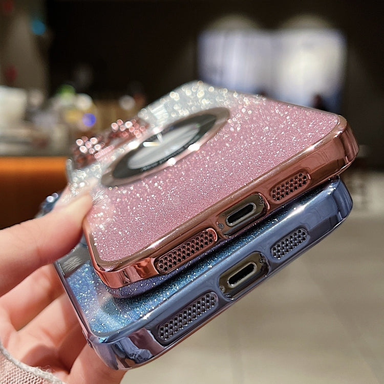 For iPhone 16 Pro Gradient Glitter Electroplating MagSafe TPU Phone Case(Rose) - iPhone 16 Pro Cases by PMC Jewellery | Online Shopping South Africa | PMC Jewellery | Buy Now Pay Later Mobicred