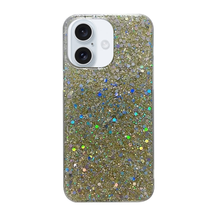 For iPhone 16 Plus Glitter Sequins Epoxy TPU Phone Case(Gold) - iPhone 16 Plus Cases by PMC Jewellery | Online Shopping South Africa | PMC Jewellery | Buy Now Pay Later Mobicred