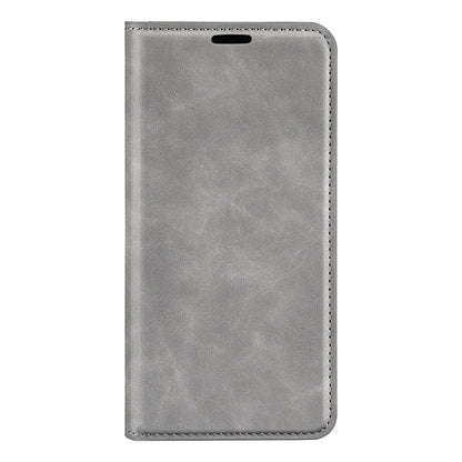 For Realme C67 4G Retro-skin Magnetic Suction Leather Phone Case(Grey) - C67 Cases by PMC Jewellery | Online Shopping South Africa | PMC Jewellery | Buy Now Pay Later Mobicred