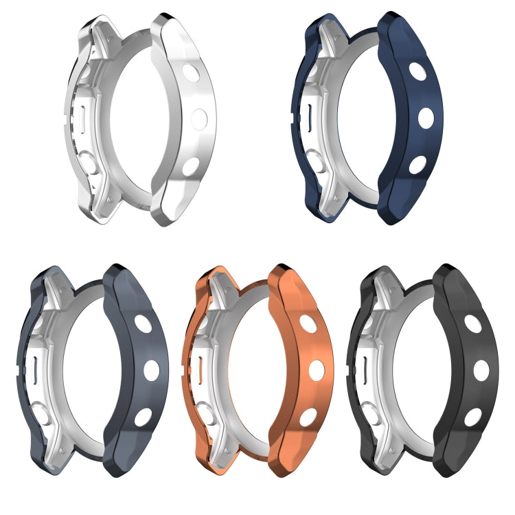 For Garmin Fenix 7S Pro Half Package Electroplated TPU Watch Protective Case(Black) - Watch Cases by PMC TechLife | Online Shopping South Africa | PMC TechLife