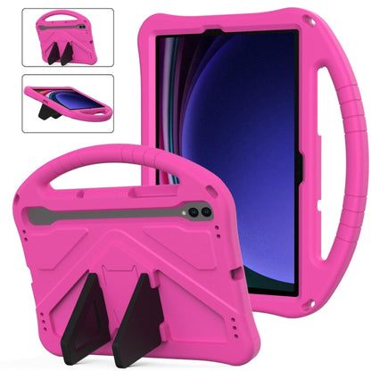 For Samsung Galaxy Tab S9 EVA Shockproof Tablet Case with Holder(Rose Red) - Galaxy Tab S9 Cases by PMC Jewellery | Online Shopping South Africa | PMC Jewellery | Buy Now Pay Later Mobicred