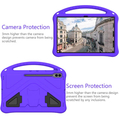 For Samsung Galaxy Tab S9 Ultra EVA Shockproof Tablet Case with Holder(Purple) - Galaxy Tab S9 Ultra Cases by PMC Jewellery | Online Shopping South Africa | PMC Jewellery | Buy Now Pay Later Mobicred