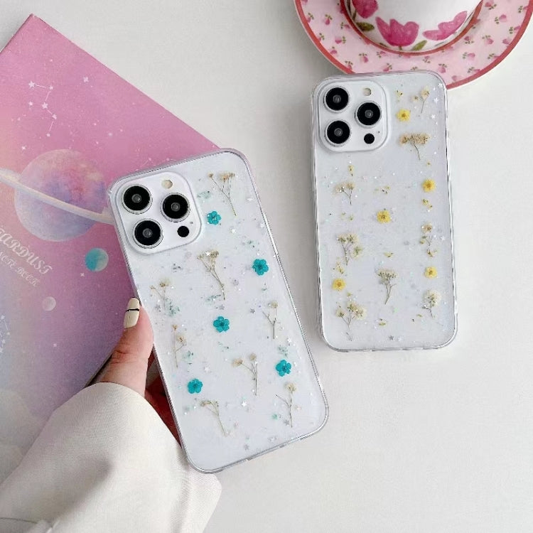 For iPhone 16 Pro Gypsophila Flowers Pattern TPU Protective Phone Case(Purple) - iPhone 16 Pro Cases by PMC TechLife | Online Shopping South Africa | PMC TechLife | Buy Now Pay Later Mobicred