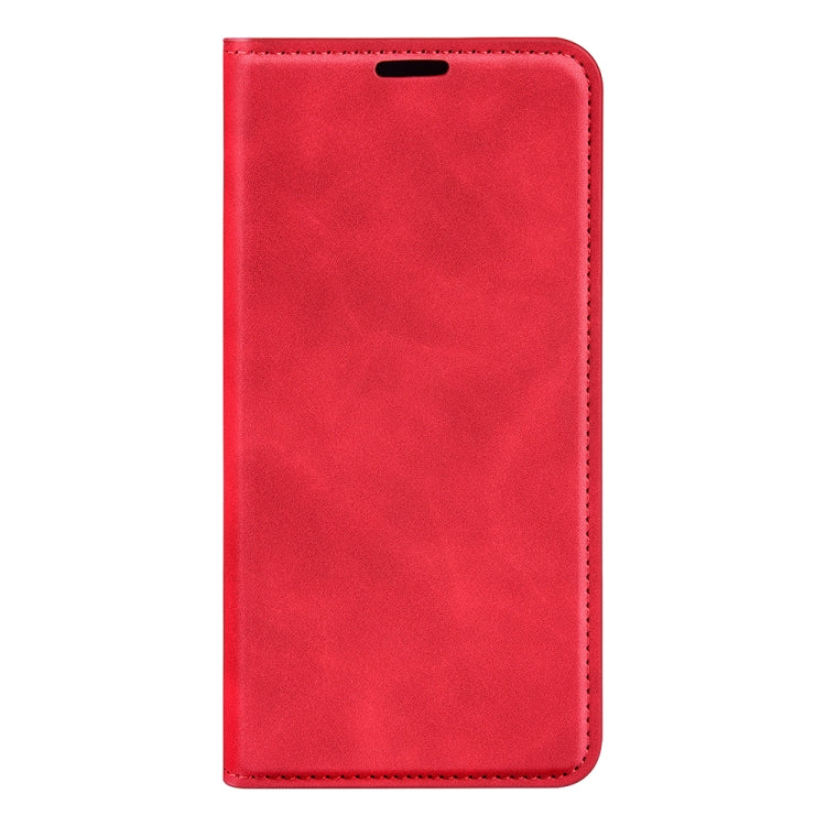 For Motorola Moto G Play 2024 Retro-skin Magnetic Suction Leather Phone Case(Red) - Motorola Cases by PMC Jewellery | Online Shopping South Africa | PMC Jewellery | Buy Now Pay Later Mobicred