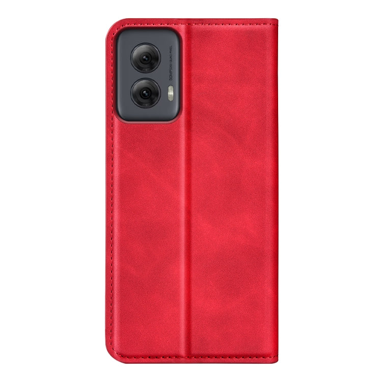 For Motorola Moto G Power 5G 2024 Retro-skin Magnetic Suction Leather Phone Case(Red) - Motorola Cases by PMC Jewellery | Online Shopping South Africa | PMC Jewellery | Buy Now Pay Later Mobicred