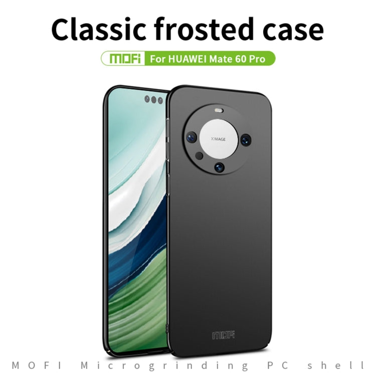 For Huawei Mate 60 Pro MOFI Micro-Frosted PC Ultra-thin Hard Phone Case(Blue) - Huawei Cases by MOFI | Online Shopping South Africa | PMC Jewellery