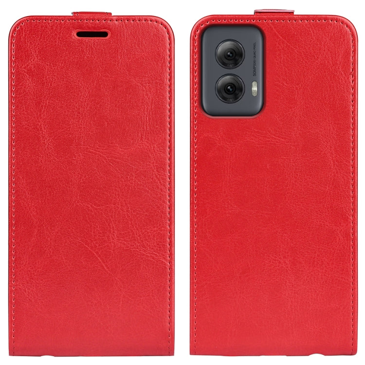 For Motorola Moto G Power 5G 2024 R64 Texture Single Vertical Flip Leather Phone Case(Red) - Motorola Cases by PMC Jewellery | Online Shopping South Africa | PMC Jewellery | Buy Now Pay Later Mobicred