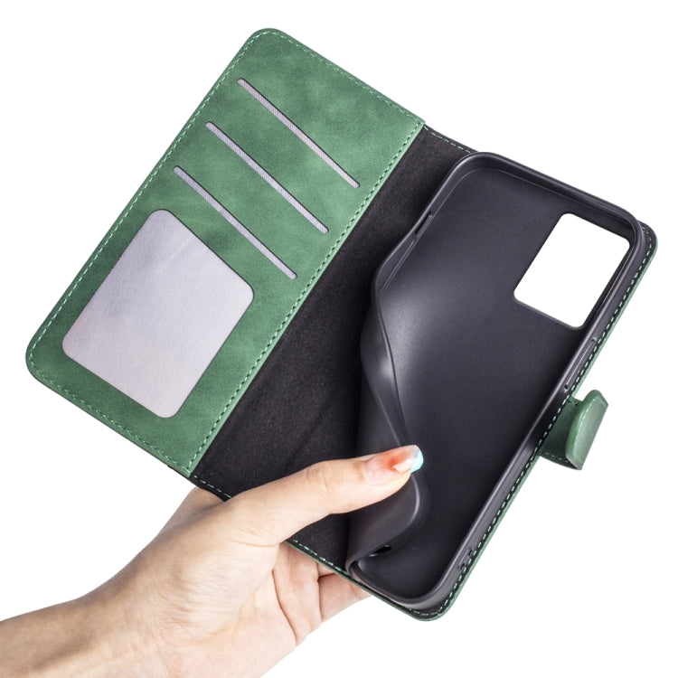 For Motolora Edge 5G 2024 Stitching Horizontal Flip Leather Phone Case(Green) - Motorola Cases by PMC Jewellery | Online Shopping South Africa | PMC Jewellery | Buy Now Pay Later Mobicred