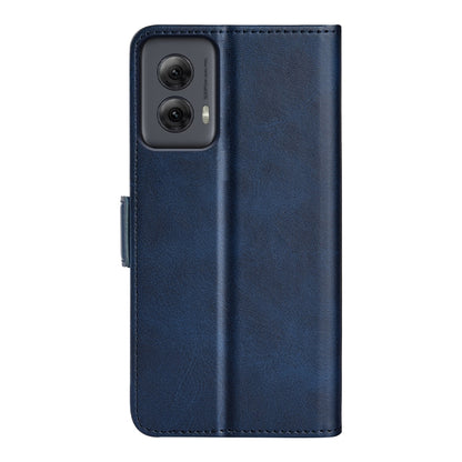 For Motorola Moto G Power 5G 2024 Dual-side Magnetic Buckle Horizontal Flip Leather Phone Case(Dark Blue) - Motorola Cases by PMC Jewellery | Online Shopping South Africa | PMC Jewellery | Buy Now Pay Later Mobicred