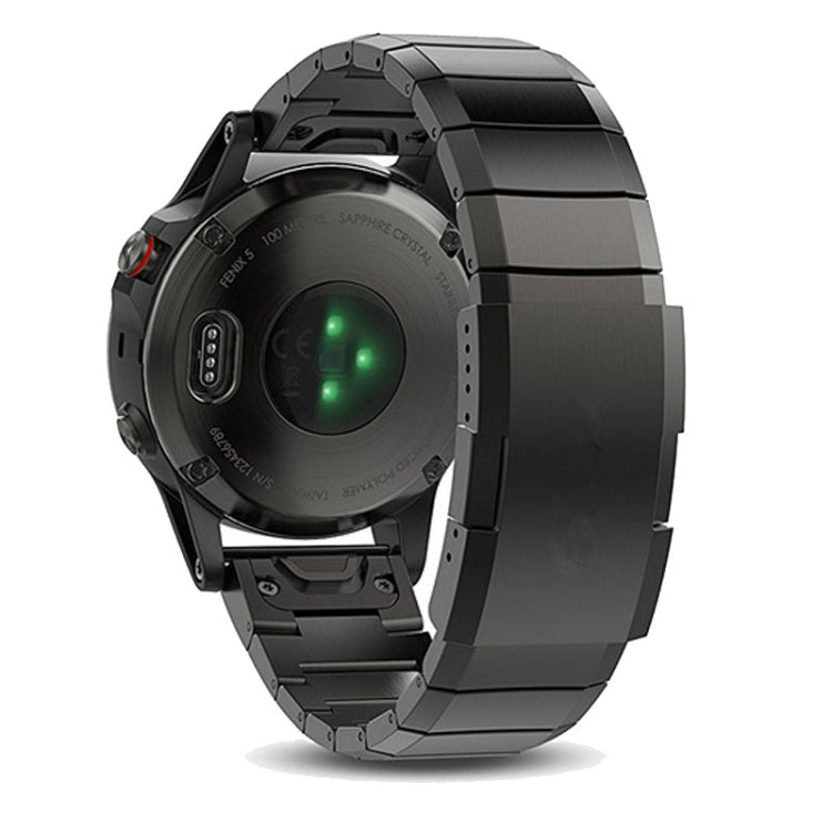 For Garmin  Instinct 2 Solar 22mm Titanium Alloy Quick Release Watch Band(Black) - Watch Bands by PMC TechLife | Online Shopping South Africa | PMC TechLife
