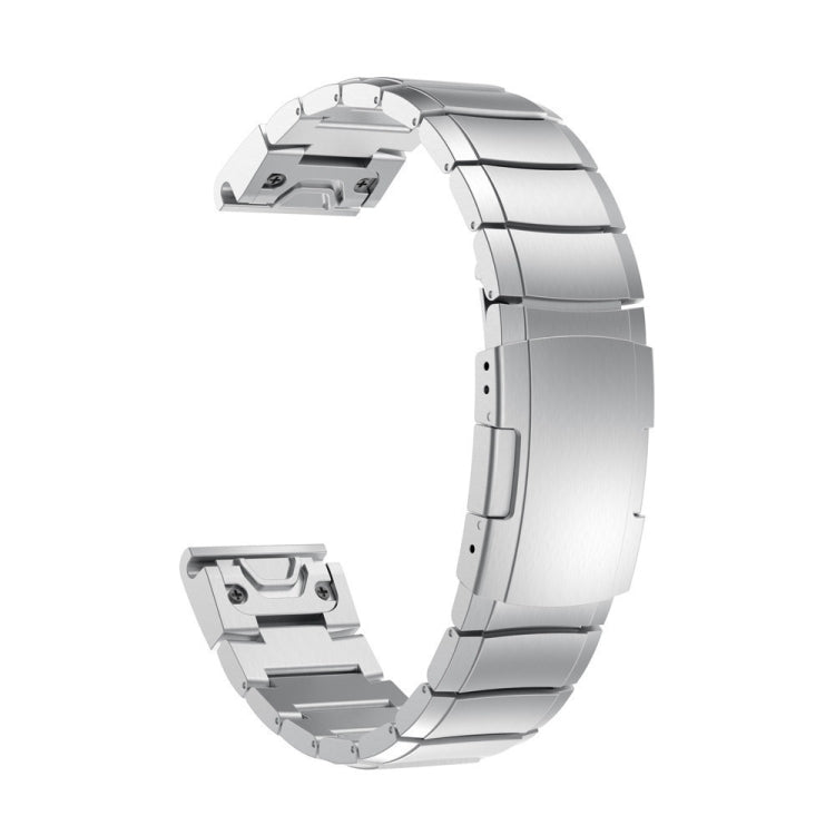 For Garmin Quatix 5 Sapphire 22mm Titanium Alloy Quick Release Watch Band(Sliver) - Watch Bands by PMC Jewellery | Online Shopping South Africa | PMC Jewellery