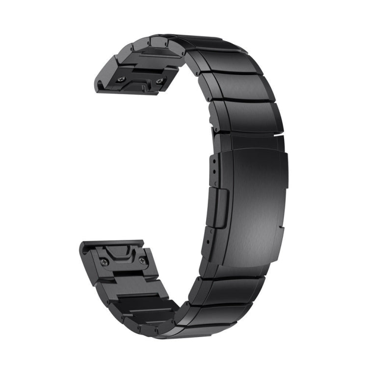 For Garmin Fenix 5 22mm Titanium Alloy Quick Release Watch Band(Black) - Watch Bands by PMC TechLife | Online Shopping South Africa | PMC TechLife