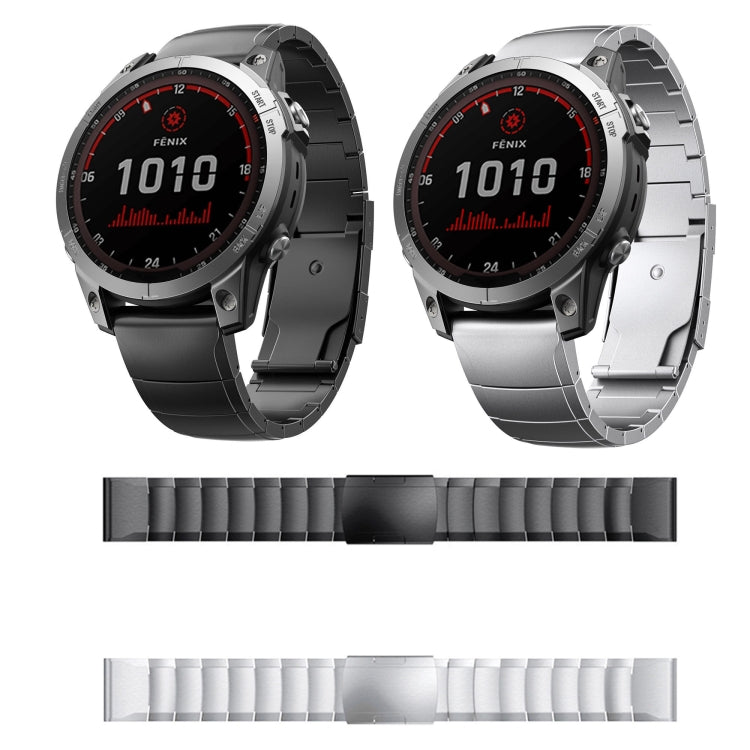 For Garmin Fenix 7 Pro 47mm 22mm Titanium Alloy Quick Release Watch Band(Sliver) - Watch Bands by PMC Jewellery | Online Shopping South Africa | PMC Jewellery
