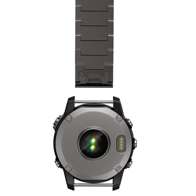 For Garmin Instinct 22mm Titanium Alloy Quick Release Watch Band(Black) - Watch Bands by PMC TechLife | Online Shopping South Africa | PMC TechLife