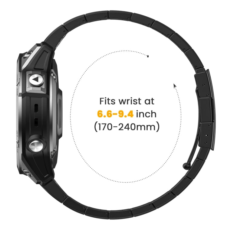 For Garmin Instinct 22mm Titanium Alloy Quick Release Watch Band(Black) - Watch Bands by PMC TechLife | Online Shopping South Africa | PMC TechLife