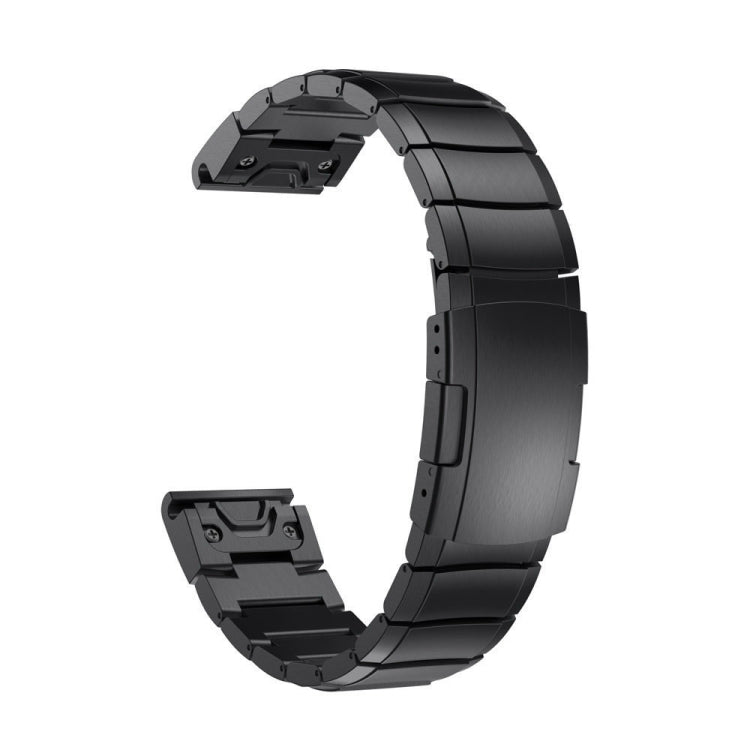 For Garmin Fenix 5X Sapphire 26mm Titanium Alloy Quick Release Watch Band(Black) - Watch Bands by PMC Jewellery | Online Shopping South Africa | PMC Jewellery