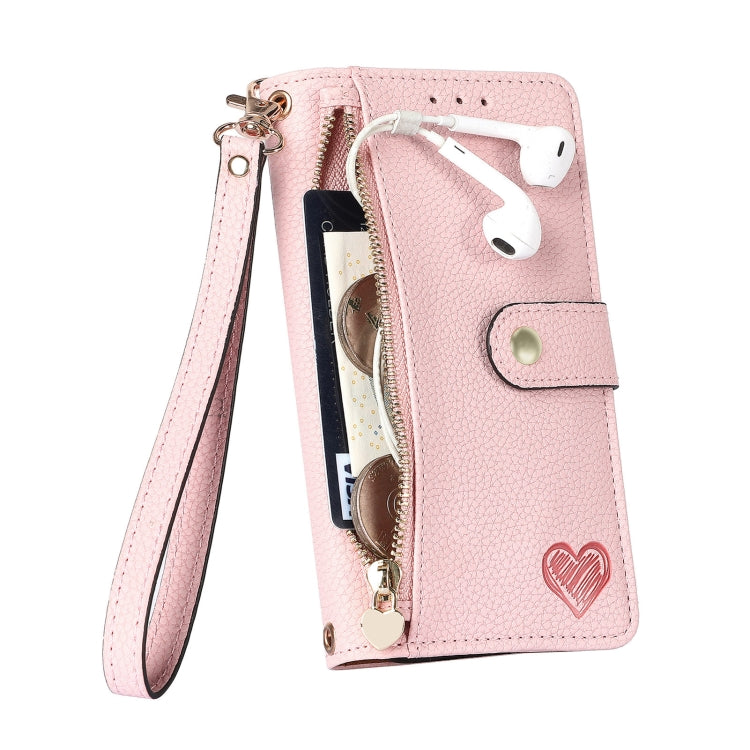 For DOOGEE X98 Pro / X98 Love Zipper Lanyard Leather Phone Case(Pink) - Doogee Cases by PMC Jewellery | Online Shopping South Africa | PMC Jewellery | Buy Now Pay Later Mobicred