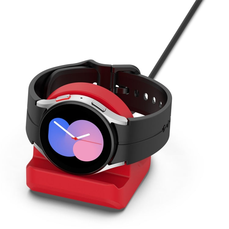 For Samsung Galaxy Watch6 / Watch6 Classic / Watch5 / Watch5 Pro JUNSUNMAY Silicone Charger Stand Non-Slip Base(Red) - Charger by JUNSUNMAY | Online Shopping South Africa | PMC Jewellery | Buy Now Pay Later Mobicred