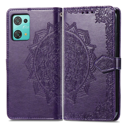 For Blackview C30 Mandala Flower Embossed Leather Phone Case(Purple) - More Brand by PMC Jewellery | Online Shopping South Africa | PMC Jewellery