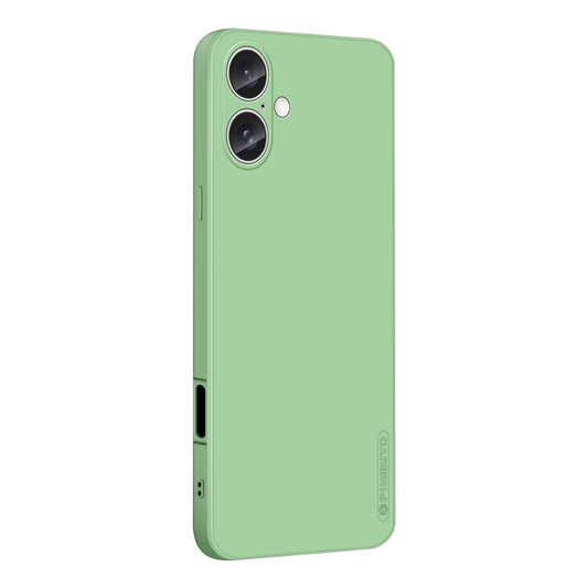 For iPhone 16 PINWUYO Sense Series Liquid Silicone TPU Phone Case(Green) - iPhone 16 Cases by PINWUYO | Online Shopping South Africa | PMC Jewellery | Buy Now Pay Later Mobicred