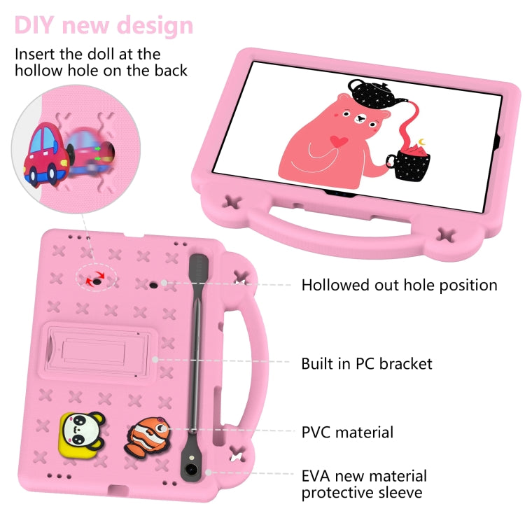 For Samsung Galaxy Tab S9 FE / X510N Handle Kickstand Children EVA Shockproof Tablet Case(Pink) - Galaxy Tab S9 FE by PMC Jewellery | Online Shopping South Africa | PMC Jewellery